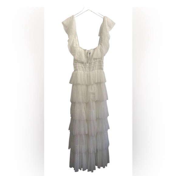 Petal & Pup Belle Maxi Dress Off White B1963. Size XS. Tiered Ruffles - Picture 6 of 7